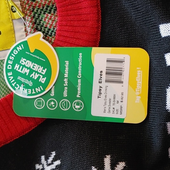 NWT Men's Tipsy Elves Holiday Sweater Medium - Picture 9 of 10
